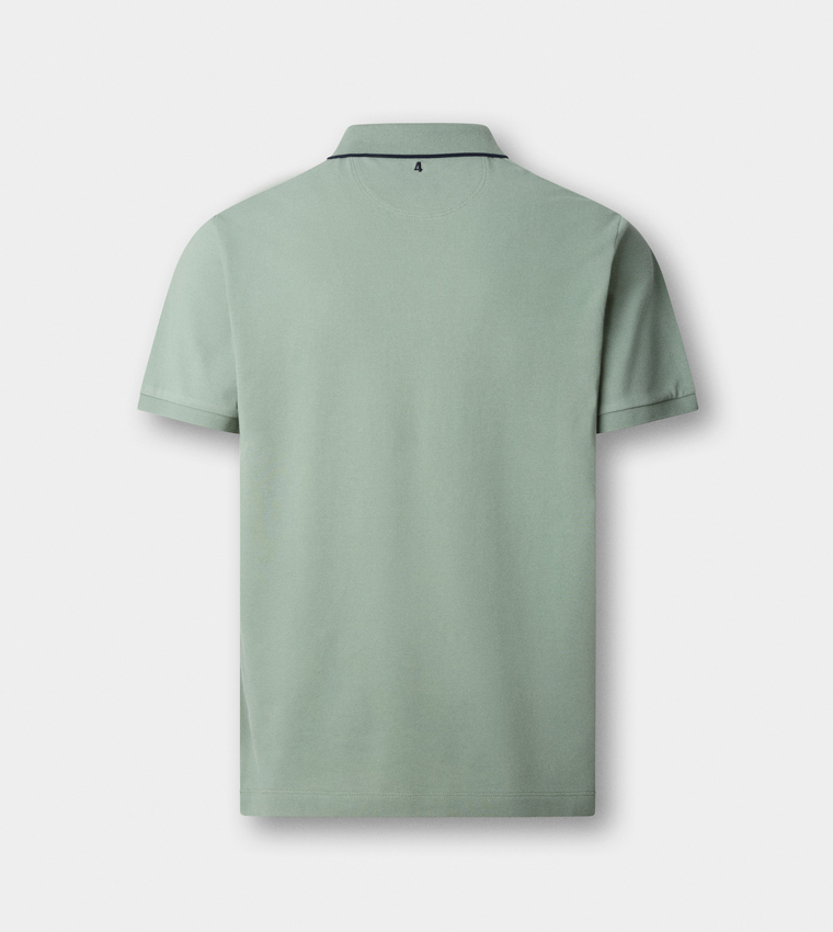 Logo Detail Short Sleeves Number Polo T-Shirt