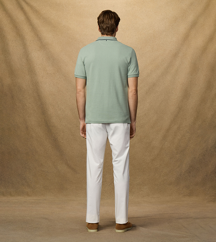 Logo Detail Short Sleeves Number Polo T-Shirt
