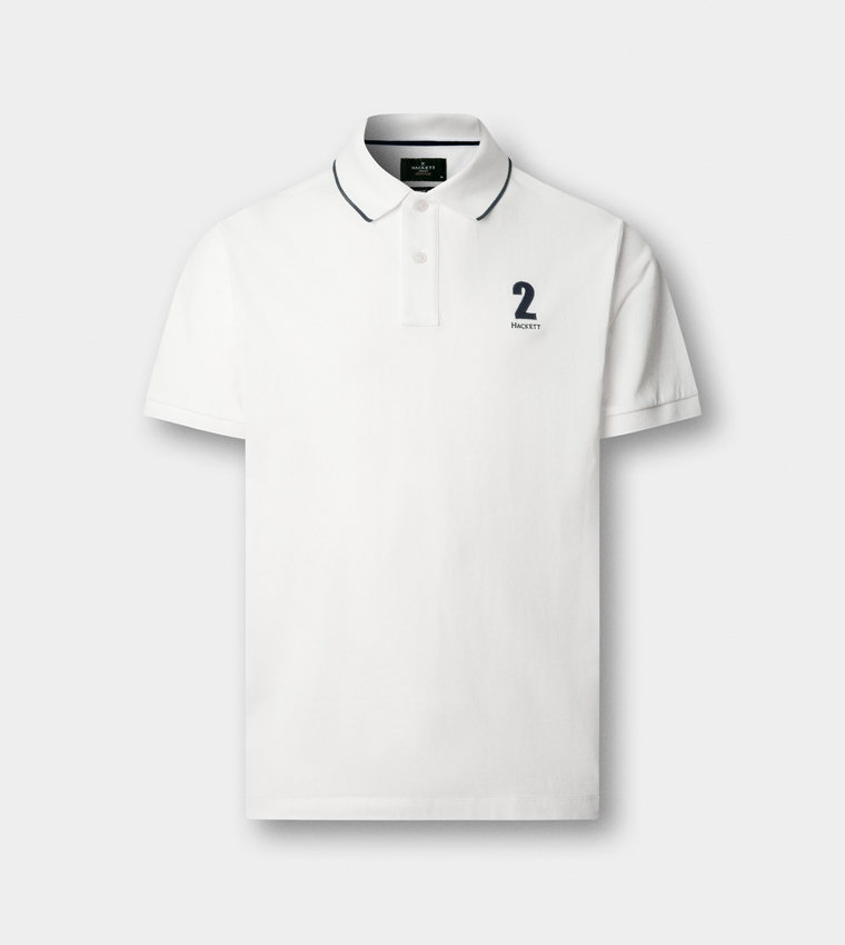 Logo Detail Short Sleeves Number Polo T-Shirt