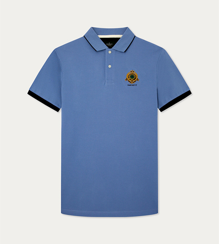 Logo Embroidered Contrast Tipping Polo T-Shirt