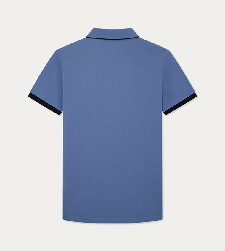 Logo Embroidered Contrast Tipping Polo T-Shirt
