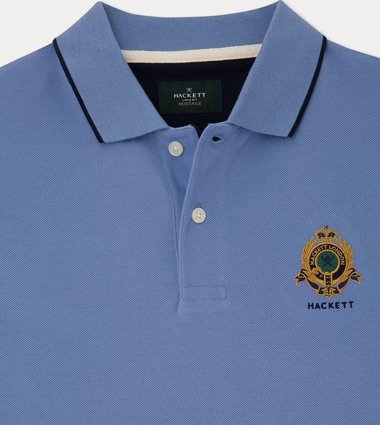 Logo Embroidered Contrast Tipping Polo T-Shirt