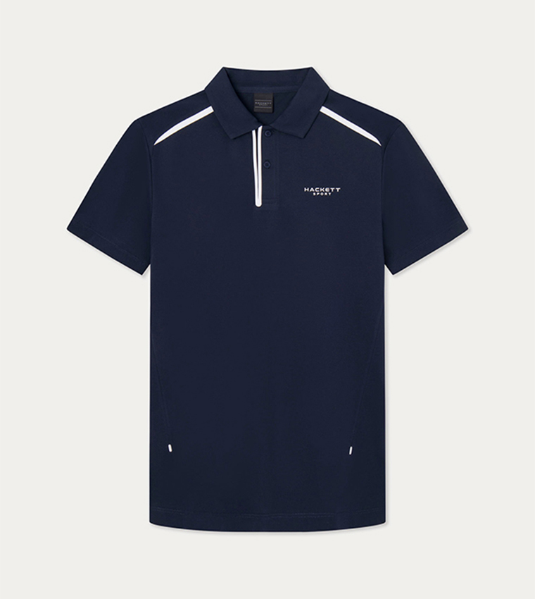 Logo Printed Contrast Detail Polo T-Shirt