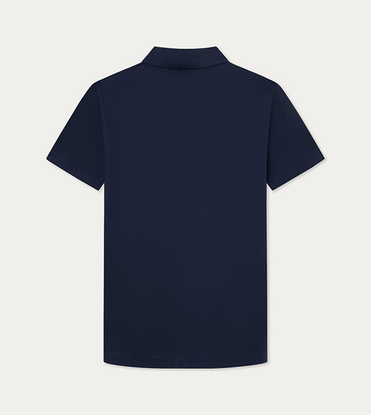 Logo Printed Contrast Detail Polo T-Shirt