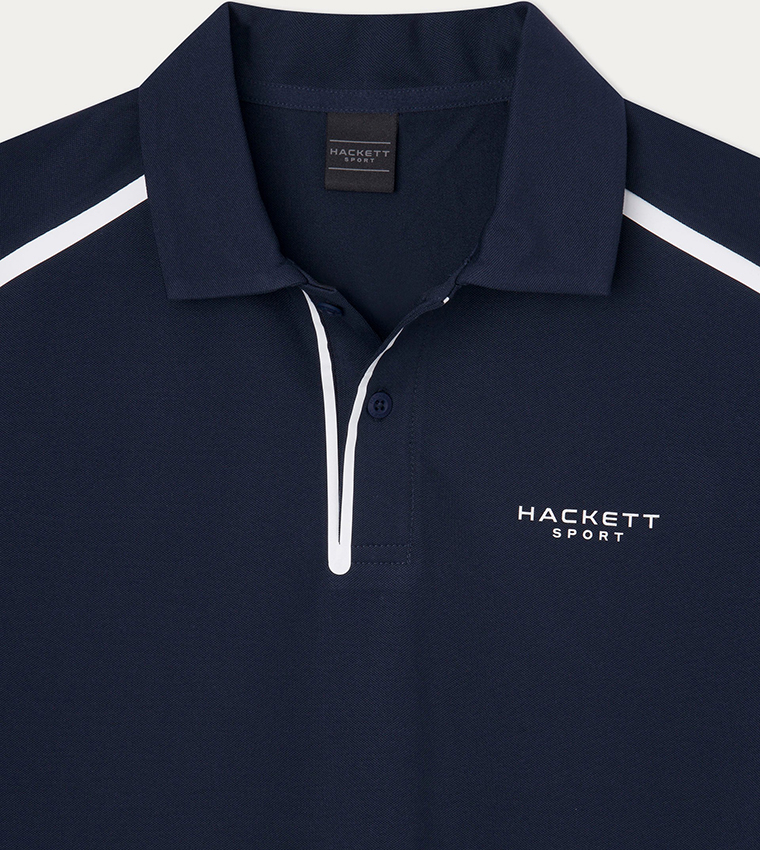 Logo Printed Contrast Detail Polo T-Shirt