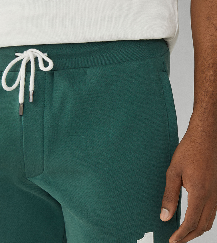 Embroidered Drawstring Waist Shorts 