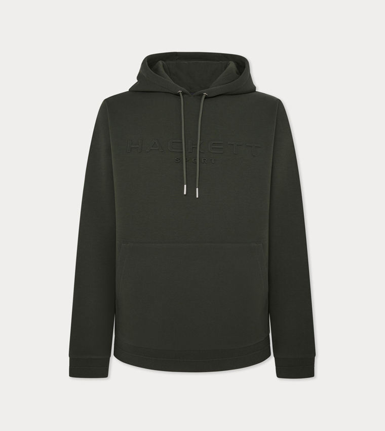 Logo Embossed Long Sleeves Hoodie