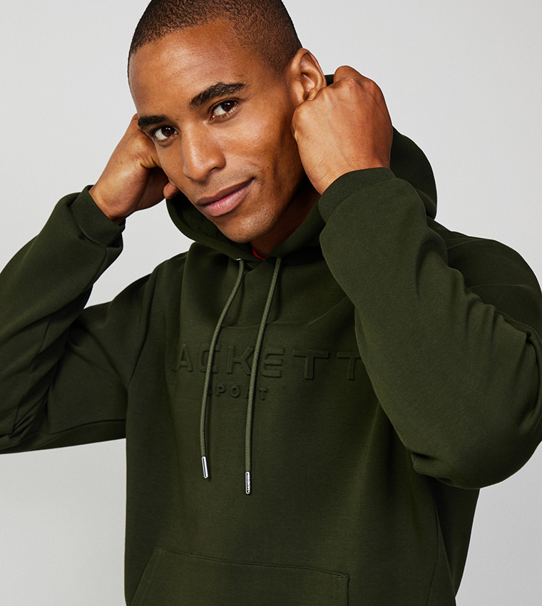 Logo Embossed Long Sleeves Hoodie