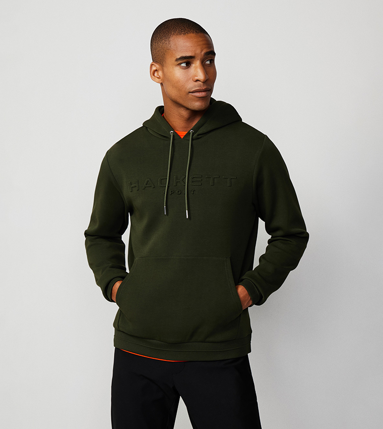 Logo Embossed Long Sleeves Hoodie