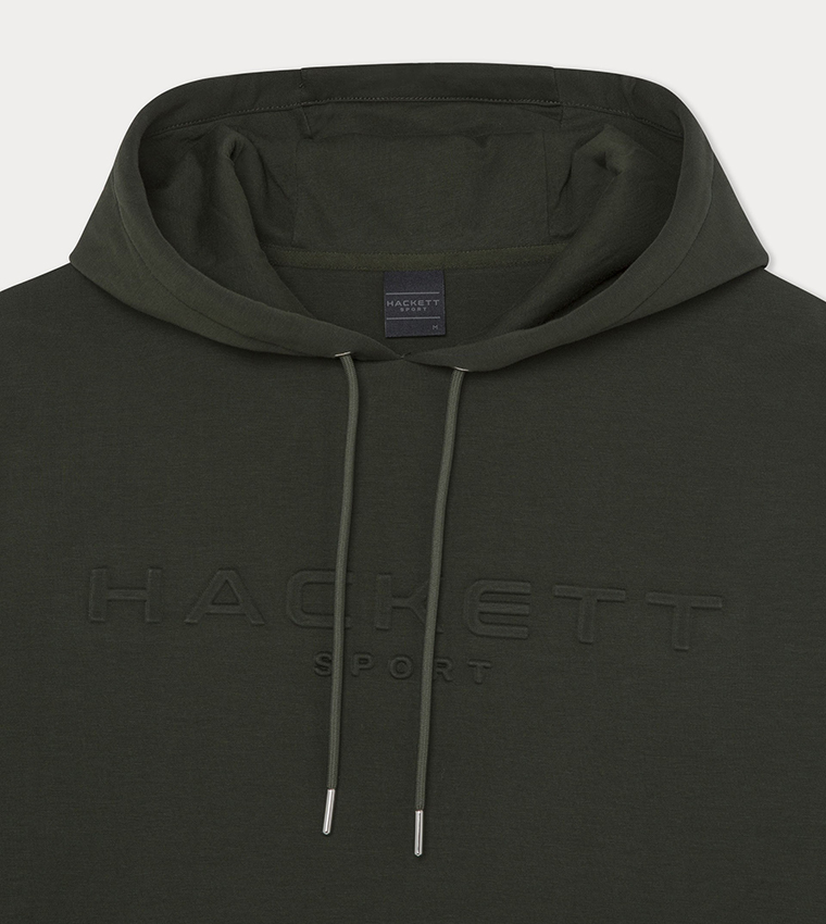 Logo Embossed Long Sleeves Hoodie