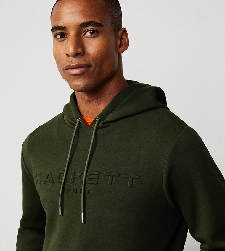 Logo Embossed Long Sleeves Hoodie