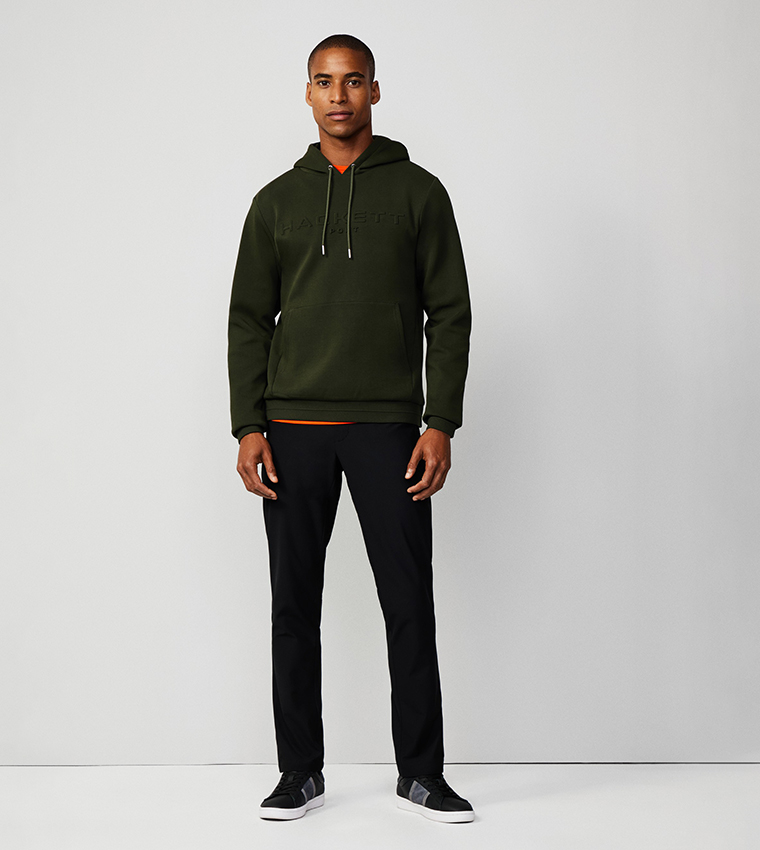 Logo Embossed Long Sleeves Hoodie