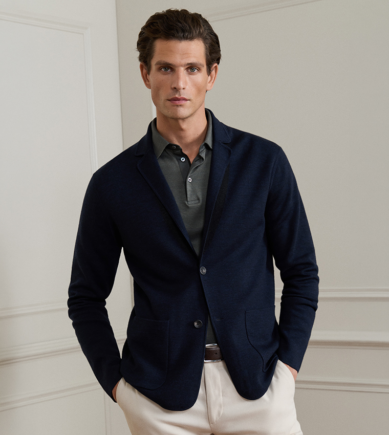 Solid Single-Breasted Blazer