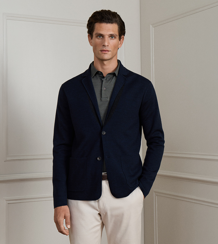 Solid Single-Breasted Blazer