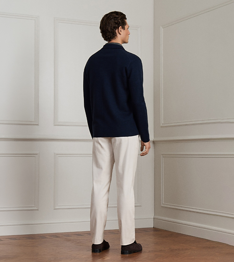 Solid Single-Breasted Blazer