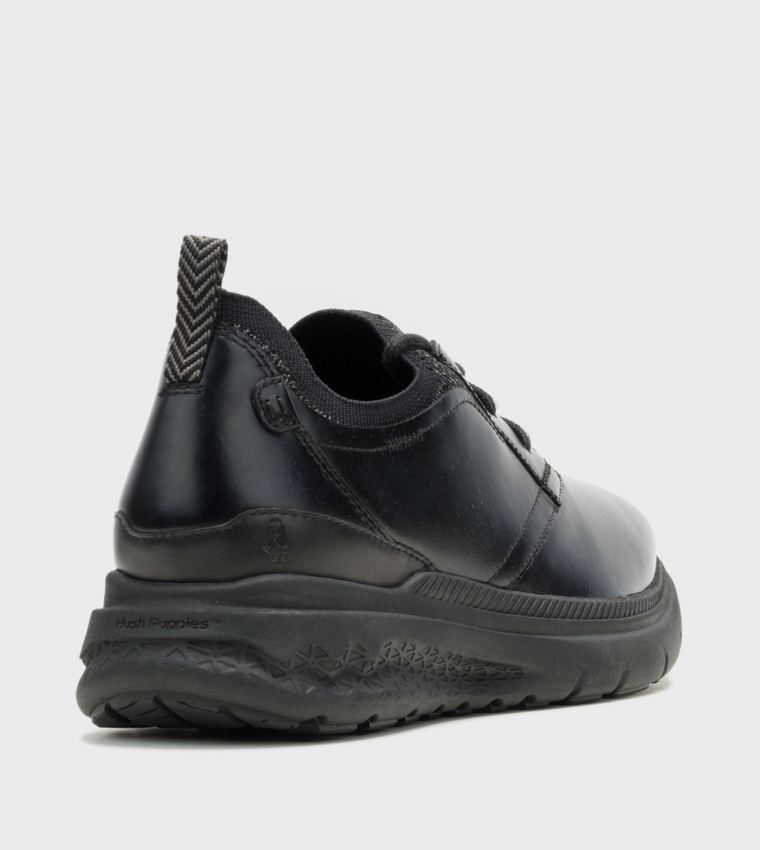 Solid Round Toe Lace-Up Shoes