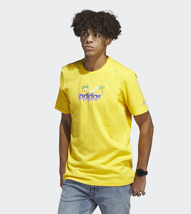 Linear Beach-Bit Short Sleeves T-Shirt