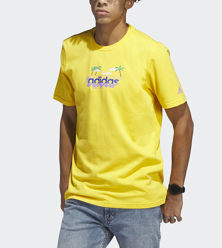 Linear Beach-Bit Short Sleeves T-Shirt