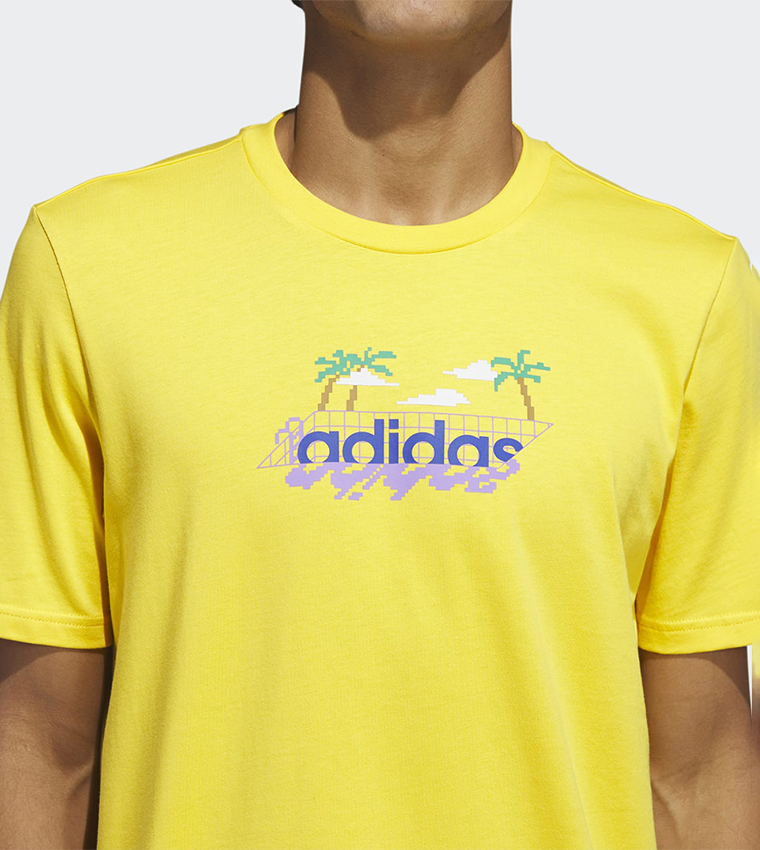 Linear Beach-Bit Short Sleeves T-Shirt