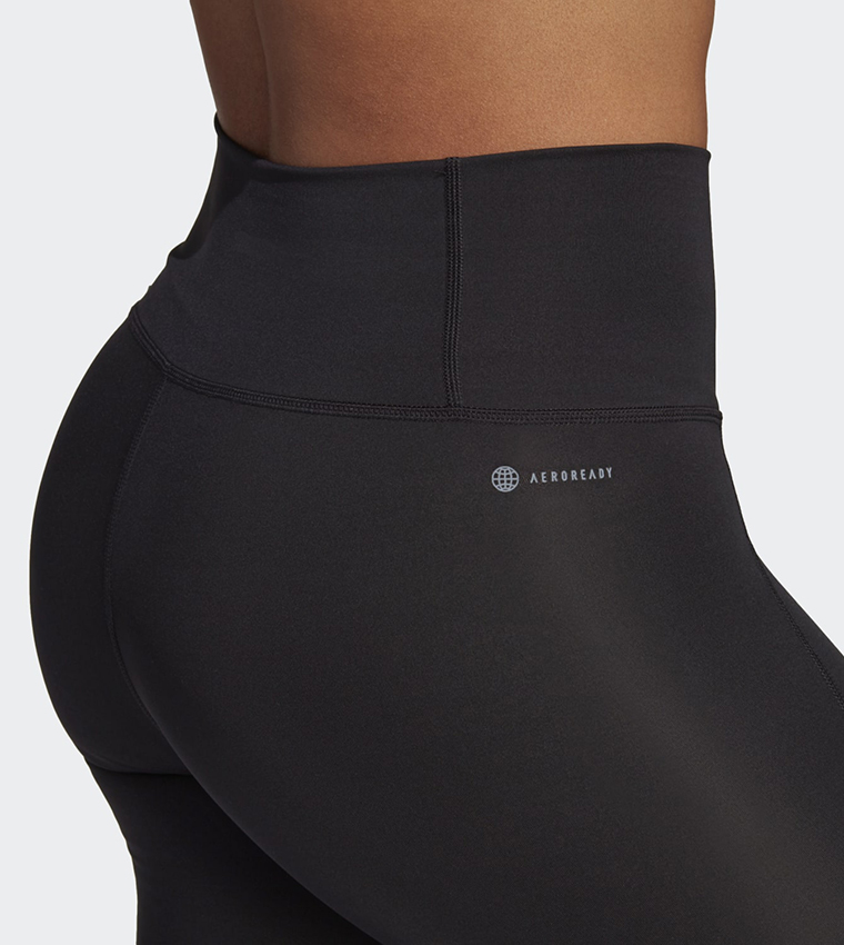 Solid Elasticated Waist Active Tights