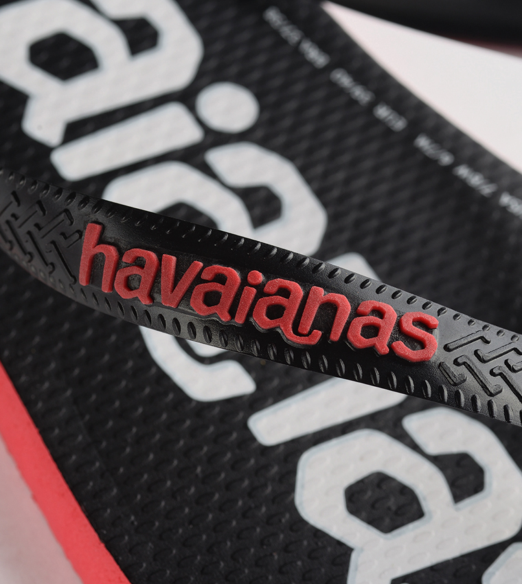 Logo Printed Thong Strap Flip-Flops