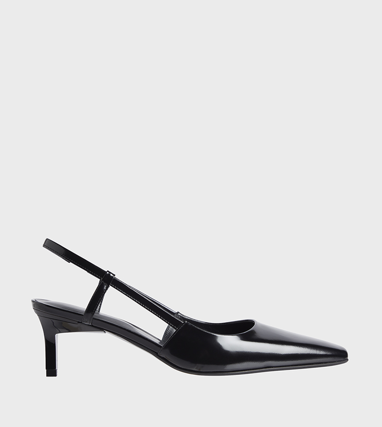 Solid Slingback Pointed Toe Pumps