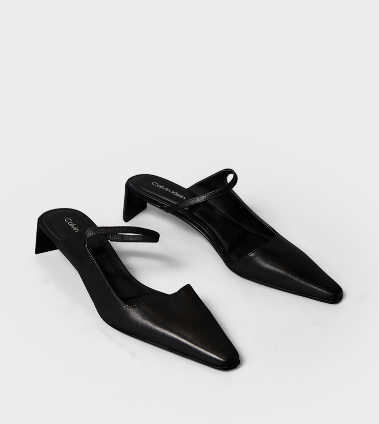 Square Toe Low Heel Pumps