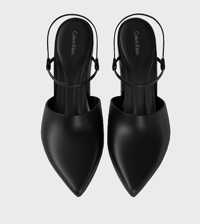 Solid Slingback Pointed Toe Pumps
