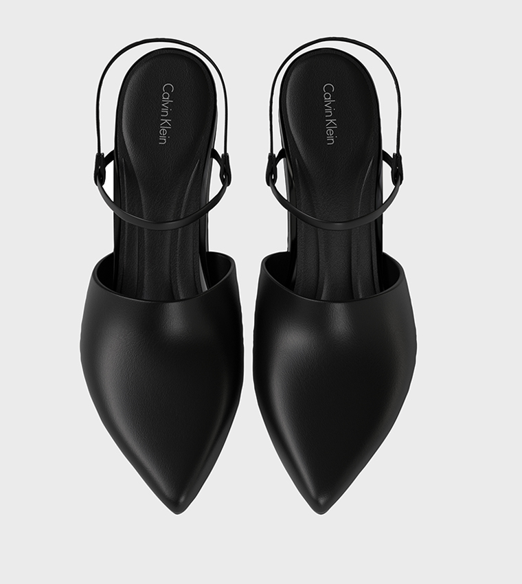 Solid Slingback Pointed Toe Pumps