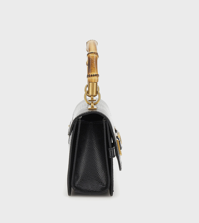 SIBEL Textured Flap Top Handle Bag