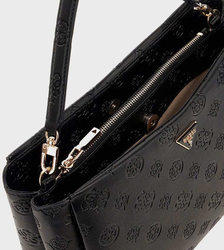 TISHA Monogram Debossed Satchel Bag