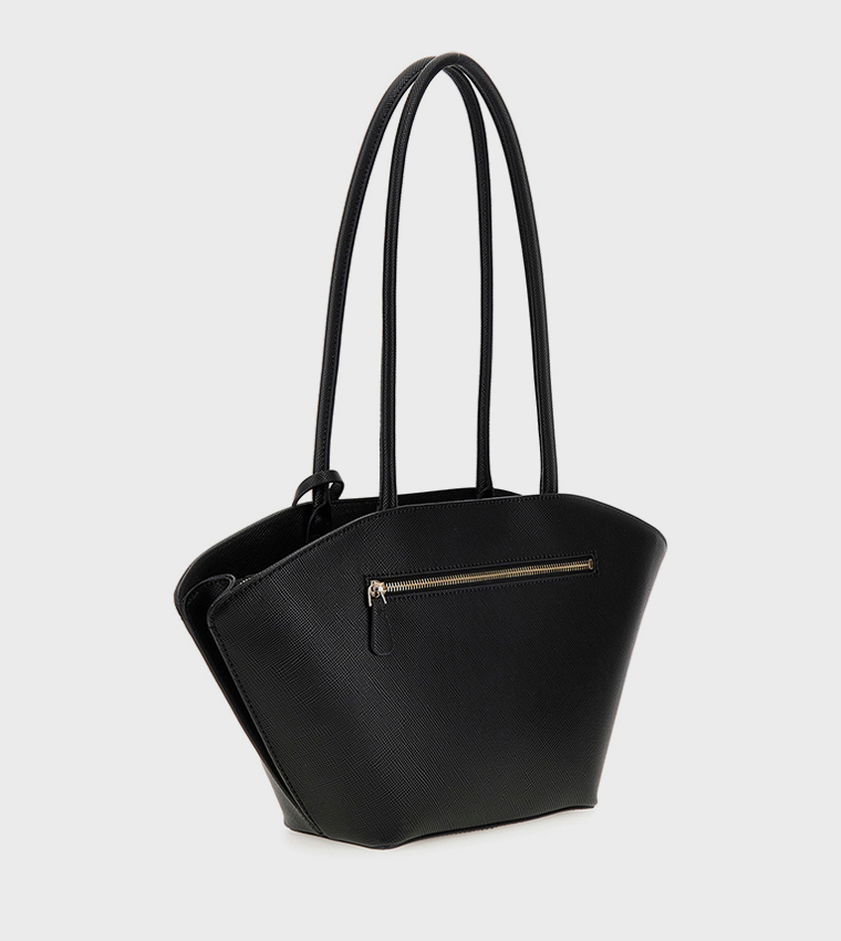 BOLENA Textured Trapeze Shoulder Bag