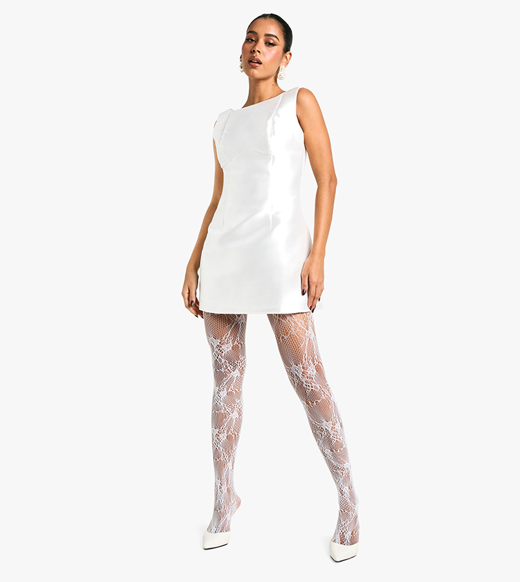 Satin A-Line Mini Dress