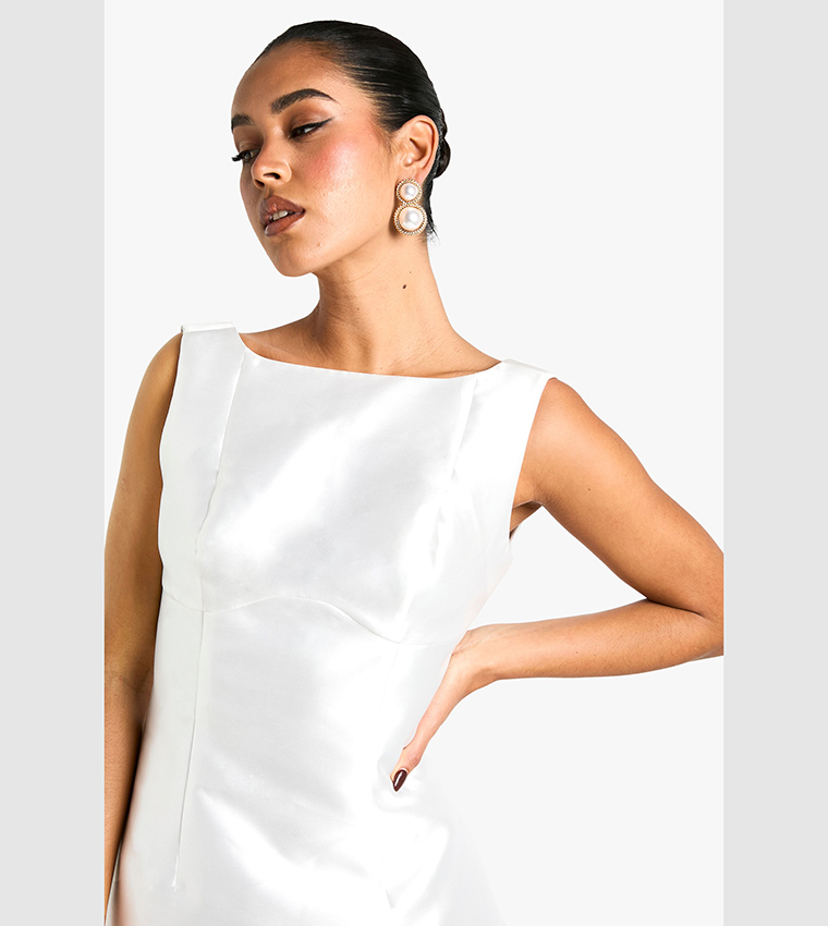 Satin A-Line Mini Dress