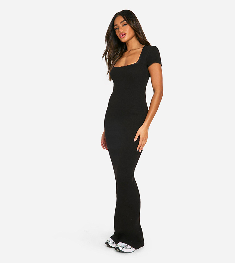 open lace back dress Tayna Black Lace Mesh Mini Dress - US 12 main image 1