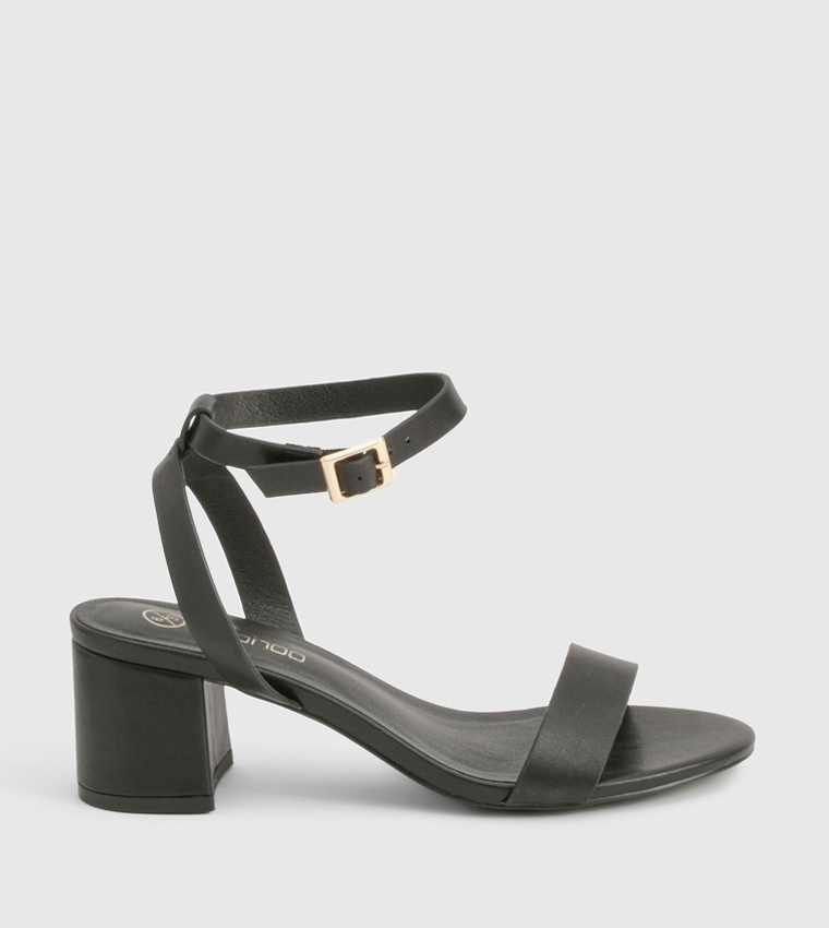 Ankle Strap Wide Fit Heeled Sandals