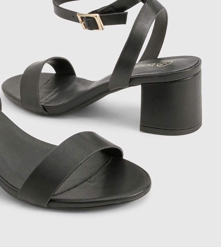 Ankle Strap Wide Fit Heeled Sandals