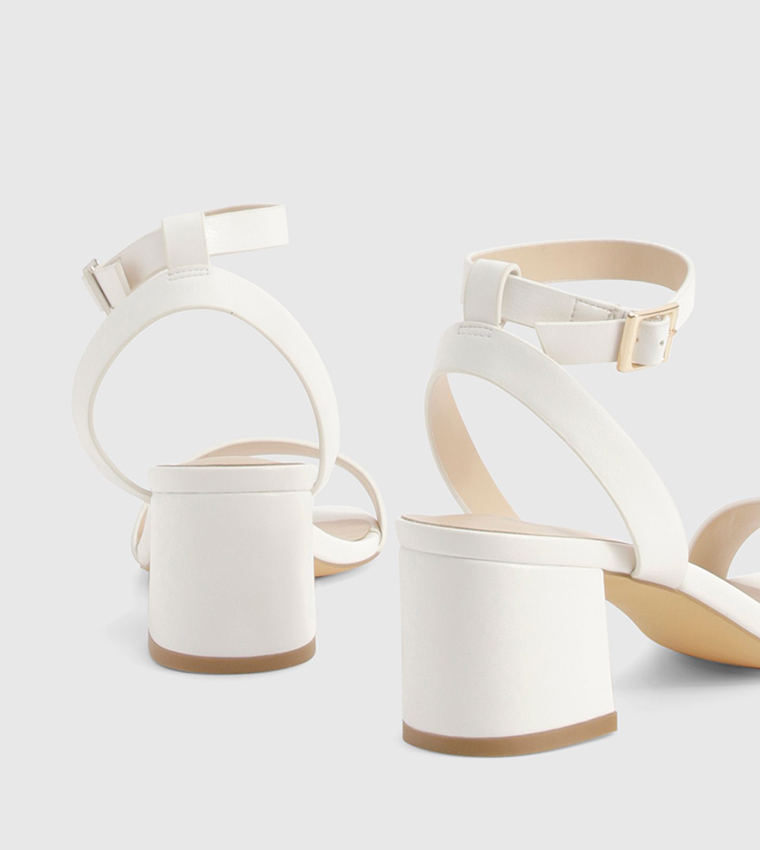 Ankle Strap Low Block Heel Sandals