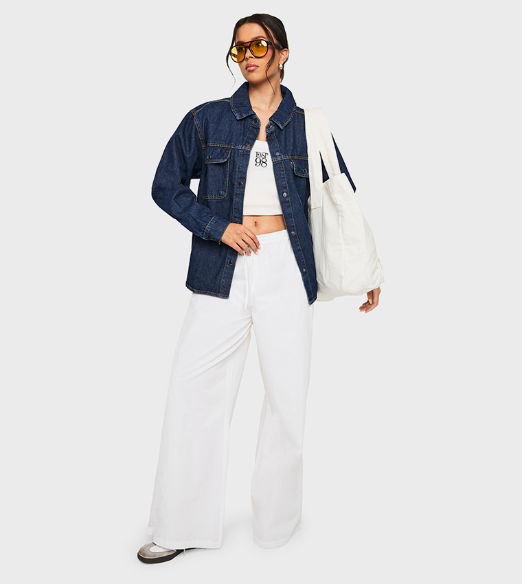 boohoo  Shirts - Blue Shirts