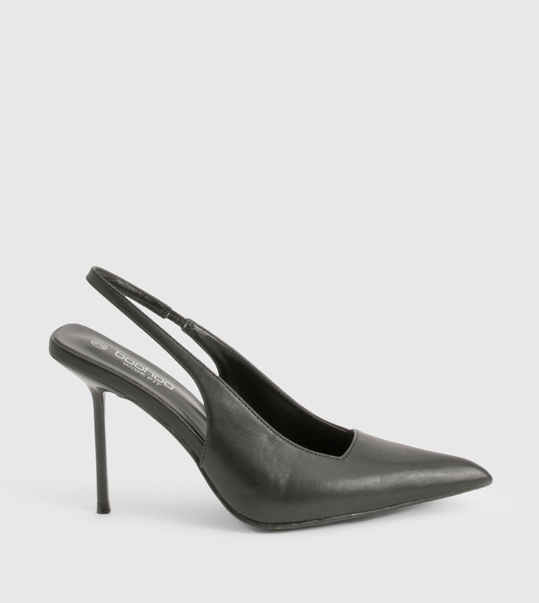 حذاء كعب بحزام خلفي