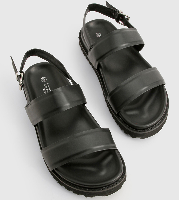 boohoo  Flat Sandals - Black Flat Sandals