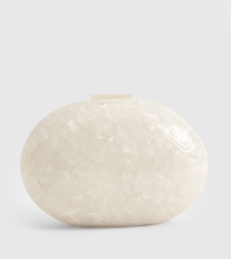 حقيبة كلاتش أكريليك رخامية