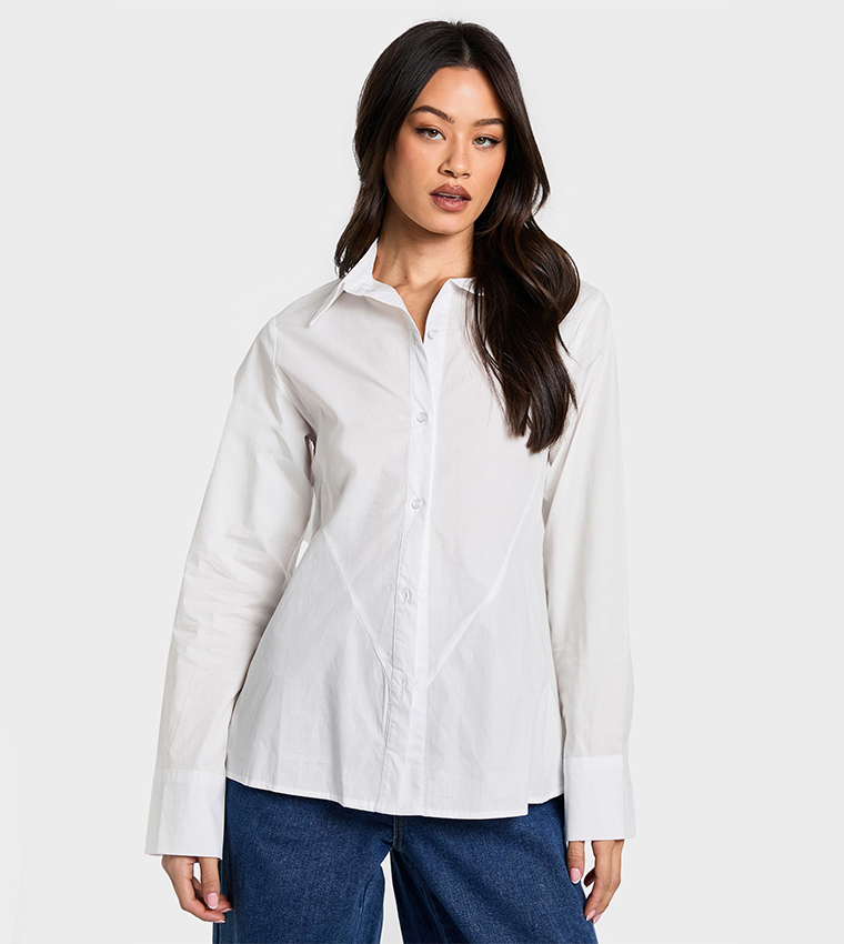 Tall Longline Cinched Waist Shirt