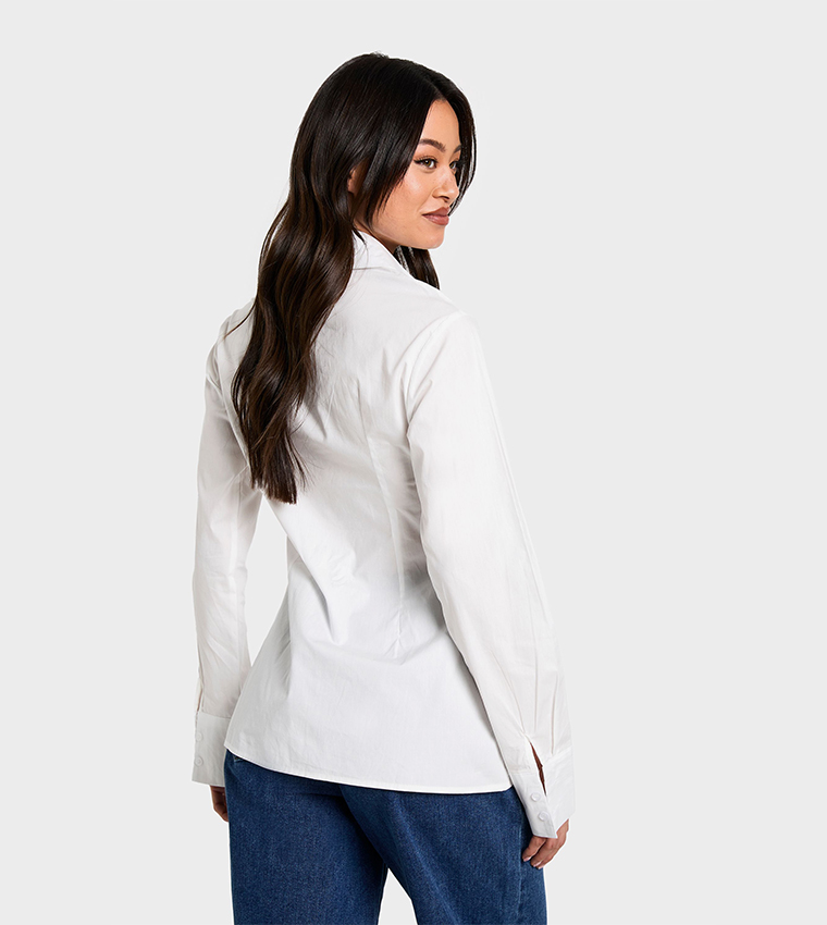 Tall Longline Cinched Waist Shirt