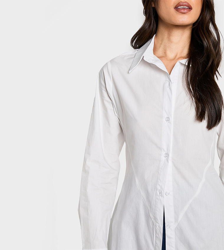 Tall Longline Cinched Waist Shirt