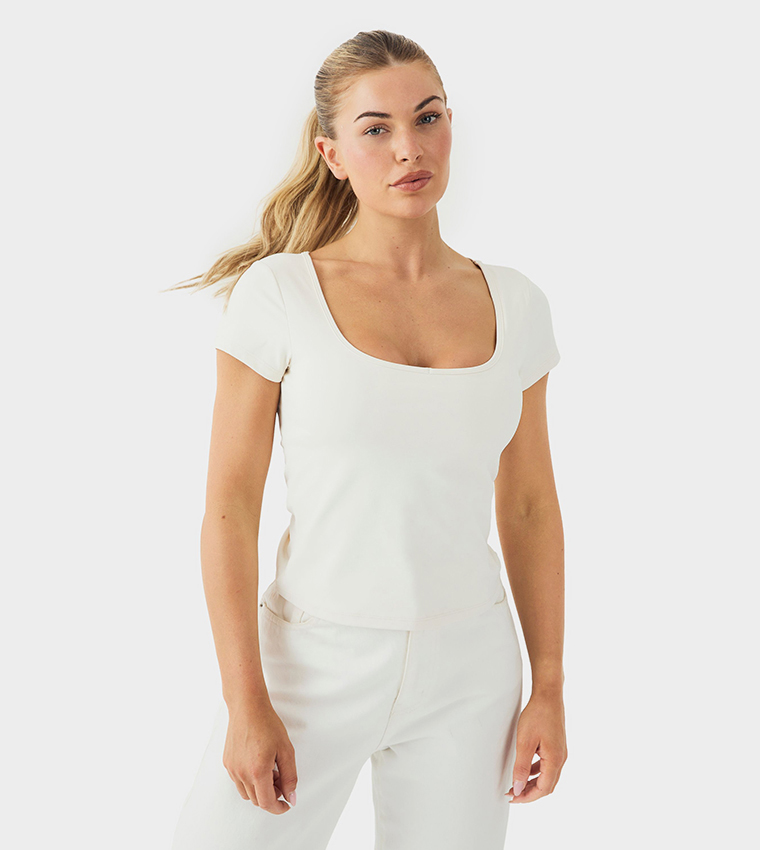 Buttery Soft Built In Padded Cap Sleeves Crop Top