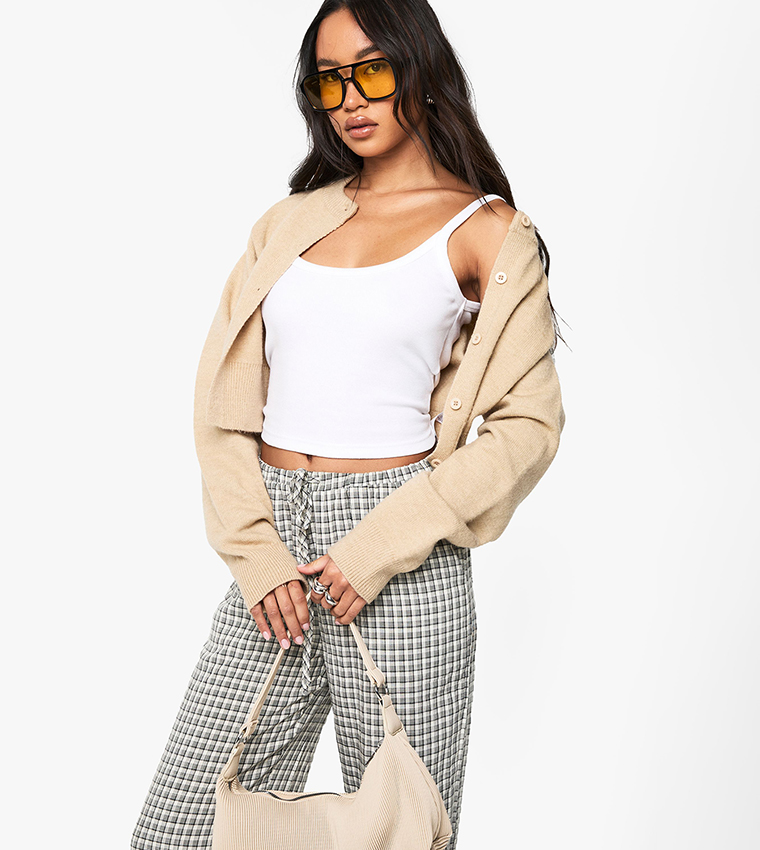 Thick Binding Crop Cami Top