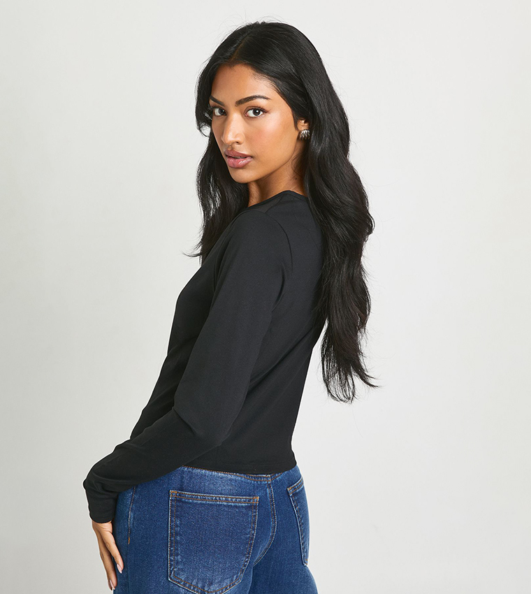 boohoo  Casual Tops - Black Casual Tops