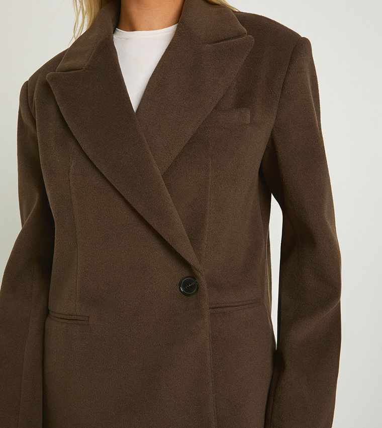 Tailored Wool Look Blazer