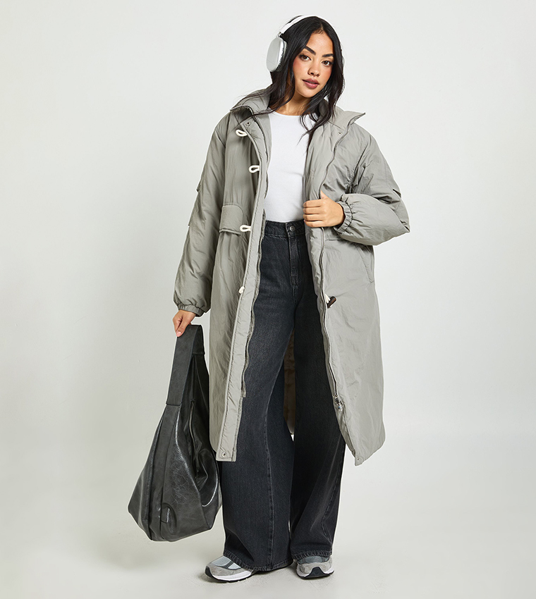 Long Sleeves Toggles Puffer Coat
